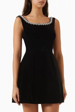 mini satin dress black Sparks Fly Satin Mini Dress - Black, Small | Hazel and Olive main image 1
