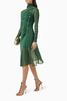 shiv green dress WornOnTV: Shiv's green tie waist dress on Succession | Sarah Snook