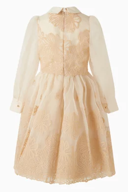 sachin and babi light blue dress Elie Saab - Girls Black Embroidered Organza Dress