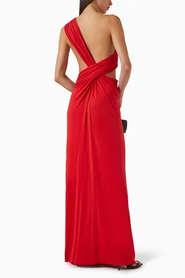 open lace back dress India Red and Black Floral Print Wrap Style Midi Dress