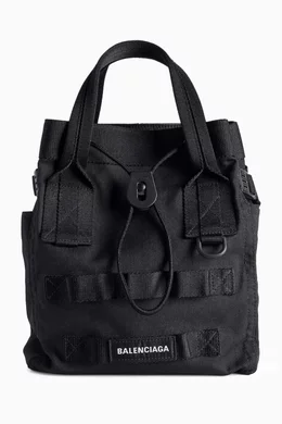 Buy Balenciaga Black Small Army Tote Bag in Nylon For Men Online