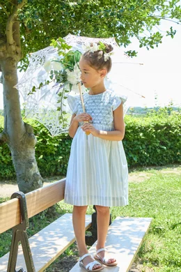 Buy Kidiwi Green Leanne Smocked Dress For Girls Online | Ounass Saudi