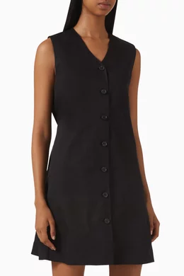 cos buttoned pima cotton mini dress BUTTONED PIMA COTTON MINI DRESS