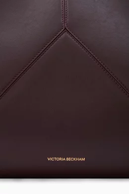Buy Victoria Beckham Burgundy Small Victoria Tote Bag in Leather