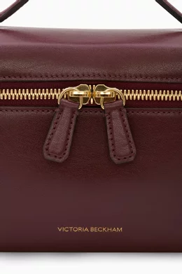 Buy Victoria Beckham Burgundy Vanity Crossbody Bag in Leather For