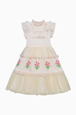Buy Nellystella Green Julianna Dress in Cotton For Girls Online | Ounass  Saudi