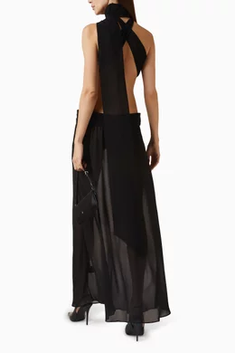 sachin and babi light blue dress Gossamer Chiffon Tiered Maxi Dress – Madison & Rose main image 1