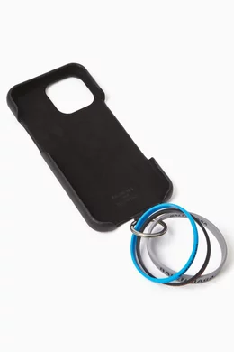 Buy Balenciaga Black iPhone 16 Pro Max Tech Phone Case in Calfskin