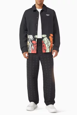 Buy KENZO Black x Futura 2000 Padded Coach Jacket For Men Online