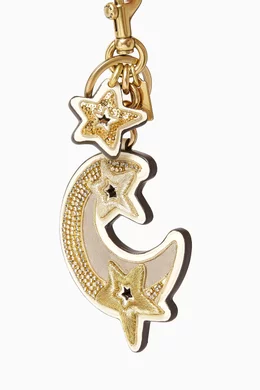 Buy Coach White Moon & Star Bag Charm in Leather For Women Online