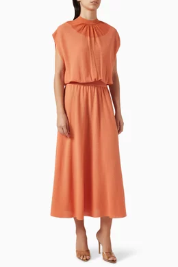 Buy Emporio Armani Orange Waistband Knit Sleeveless Dress For Women Online  | Ounass Saudi