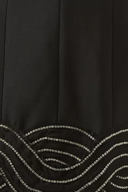 Buy Rebecca Vallance Black Bellatrix Embellished Mini Dress in Crepe For  Women Online | Ounass Saudi