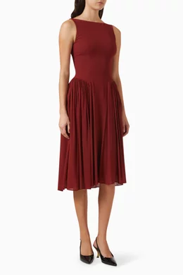 Buy Reformation Burgundy Anelis Dress For Women Online | Ounass Saudi