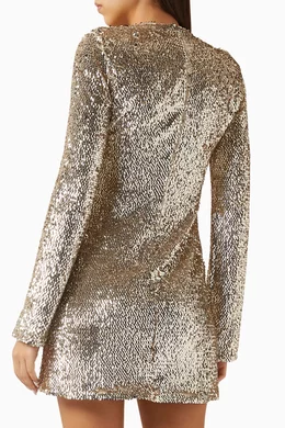 green emerald velvet dress Fallon Mini Dress main image 0