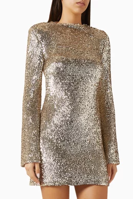 Buy Simkhai Gold Opal Sequin-embellished Mini Dress For Women Online |  Ounass Saudi