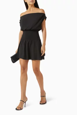 Buy Frankies Bikinis Black Silas Mini Dress in Chiffon For Women Online |  Ounass Saudi