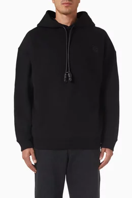 Buy LOEWE Black Relaxed Fit Hoodie in Cotton For Men Online