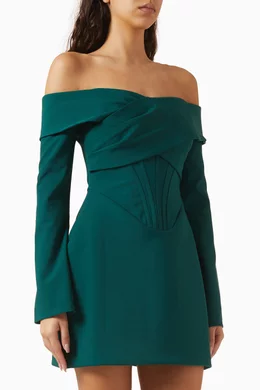 emerald green midi slip dress bonnie jean holiday dress 4T – Sunflower Collective main image 0