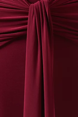 strapless open back dress Erin | Red Halter-Neck Maxi Dress with Cut-Out Detail main image 1