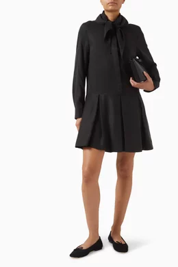 Buy COS Black Scarf Drop-waist Mini Dress in Lyocell For Women Online |  Ounass Saudi