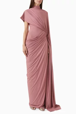 long sleeve retro maxi dress Nola