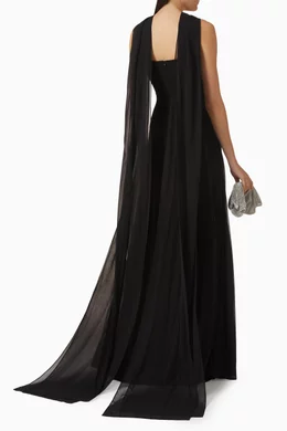 estrella maxi dress in black Ramy Brook Estrella Maxi Dress