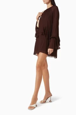 floral mini dress Charmer Floral Embellished Mini Dress Pink