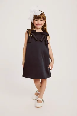 bardot junior black dress Bardot Junior, lined black lace long sleeve dress, GUC, size 8, L: 64cm   DaisyChainClothing