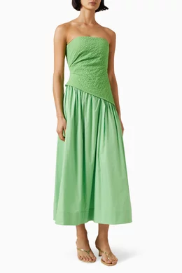 Buy Staud Green Nia Strapless Dress For Women Online | Ounass Saudi