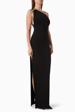 open lace back dress Elisabetta Franchi Red Carpet Rouge Noir One Shoulder Dress  Balardi