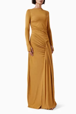 Buy Misha Gold Glacier Maxi Dress For Women Online | Ounass Saudi