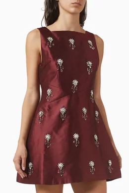 black mini dress bows Brigette Bow Velvet Mini Dress