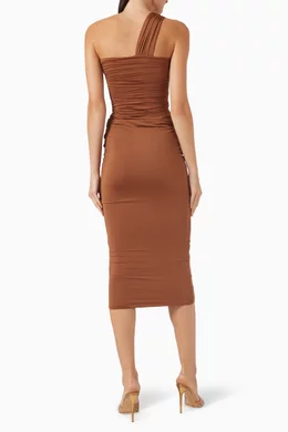 Buy Maygel Coronel Brown Arcano One-shoulder Dress For Women Online