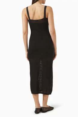 knitted sexy dress Fall Casual Solid Ribbed Knitted Dresses Woman Sexy Deep V Neck Hollow
