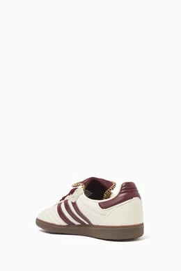 adidas gazelle silver green womens adidas x Wales Bonner adidas x Wales Bonner Burgundy Gazelle Pony Sneakers