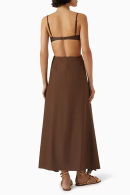 Buy BAOBAB Brown Kalina Open-back Dress in Cotton Blend For Women Online |  Ounass Saudi
