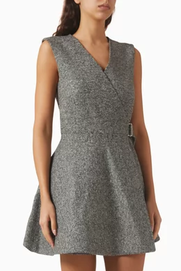 Buy COS Black Wrap Mini Dress in Tweed For Women Online | Ounass Saudi