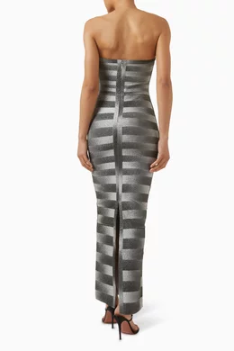 Buy Herv Lger Grey The Nia Bandage Gown For Women Online | Ounass Saudi
