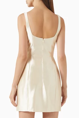 Buy Reformation Yellow Avon Mini Dress in Satin For Women Online | Ounass  Saudi