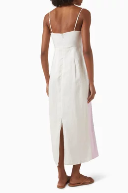 Buy Cala de La Cruz White Paloma Dress in Linen For Women Online | Ounass  Saudi
