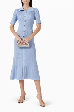 Buy Notebook Blue Natalia Collared Dress For Women Online | Ounass Saudi