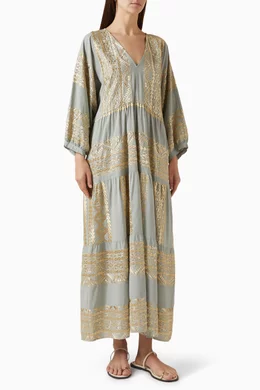 sachin and babi light blue dress Greek - Our all time favorite white&blue embroidery dress 💙 #kori  #greekarchaickori #white #blue main image 0