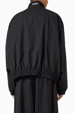 Buy adidas Black x Willy Chavarria Pinstripe Track Jacket in