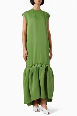 khaite green dress Buy Tom Pleat-hem in Crepe Satin For Women Online depth (inches):17.99