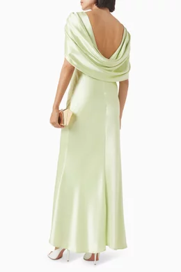 forest green dress satin V Neck Mermaid Dark Green Satin Long Prom Dress – luladress