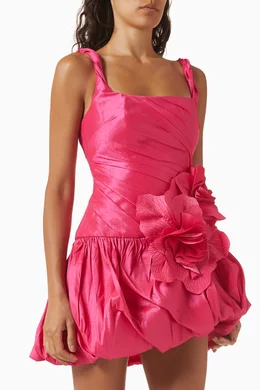 red dress with bow on back Velvet Boat Neck Bowknot Backless Short Midi Dress In Cherry Red