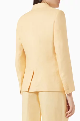 Weekend MaxMara イエロー ブレザー Linen canvas blazer - LIGHT YELLOW