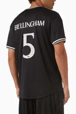 Y-3 BELLINGHAM 5 ユニフォーム ブラック Buy Y-3 Black Elite 5 Bellingham Football Jersey For Men Online