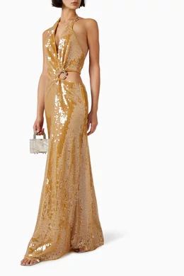 Buy Misha Gold Devon Sequin-embellished Dress For Women Online | Ounass  Saudi