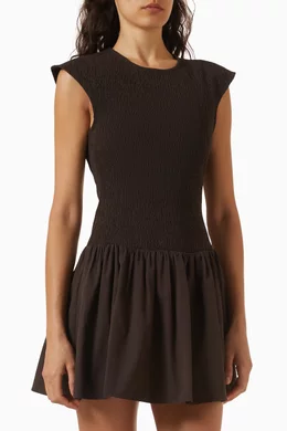 Buy DISSH Brown Rubi Mini Dress in Cotton For Women Online | Ounass Saudi